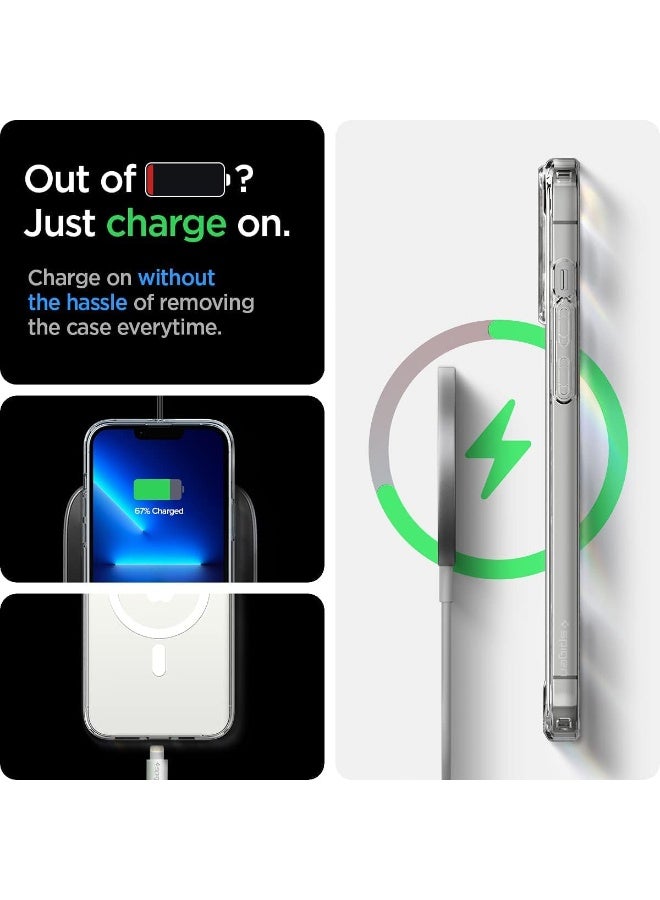 أكاليكس جراب مغناطيسي لهاتف آيفون 14، متوافق مع MagSafe، حماية من الصدمات، جراب مغناطيسي من مادة TPU، جراب هجين كلاسيكي | شفاف - Image 3